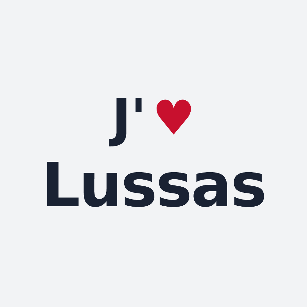 Poster personnalisé Lussas — design J'aime Lussas