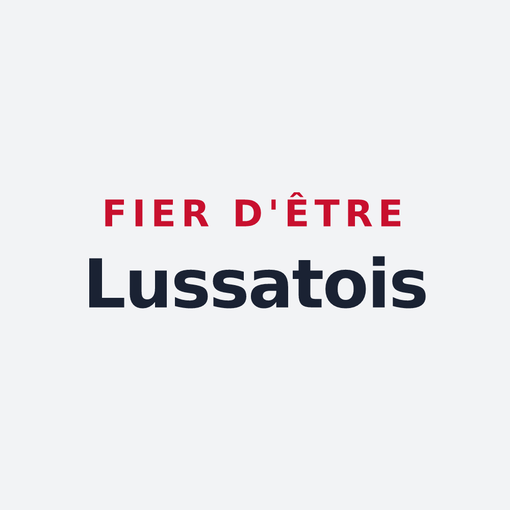 Poster « Fier d'être Lussatois » — design pour Lussat