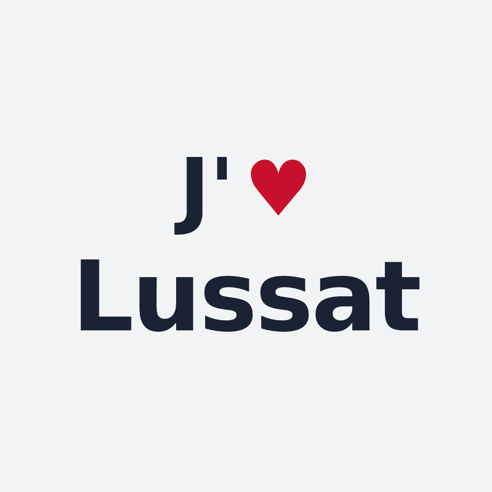 Poster personnalisé Lussat — design J'aime Lussat