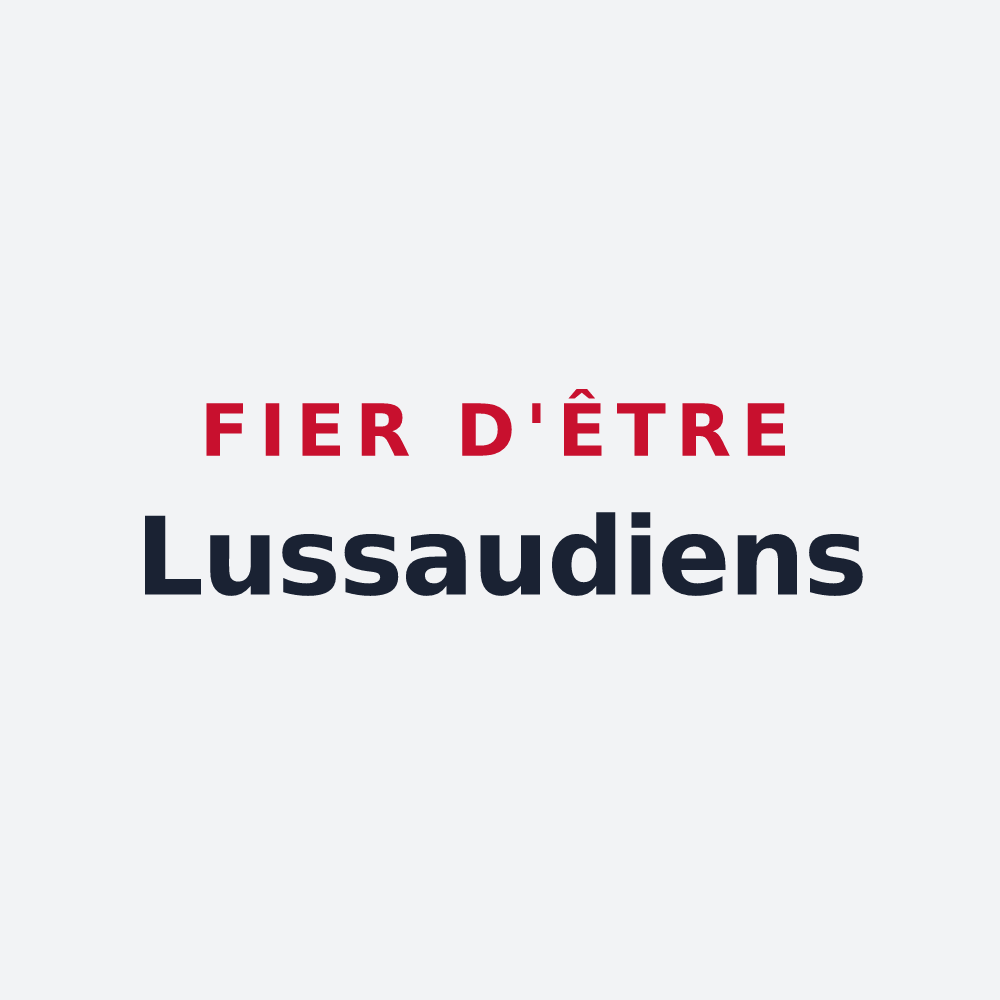 Poster « Fier d'être Lussaudiens » — design pour Lussault-sur-Loire