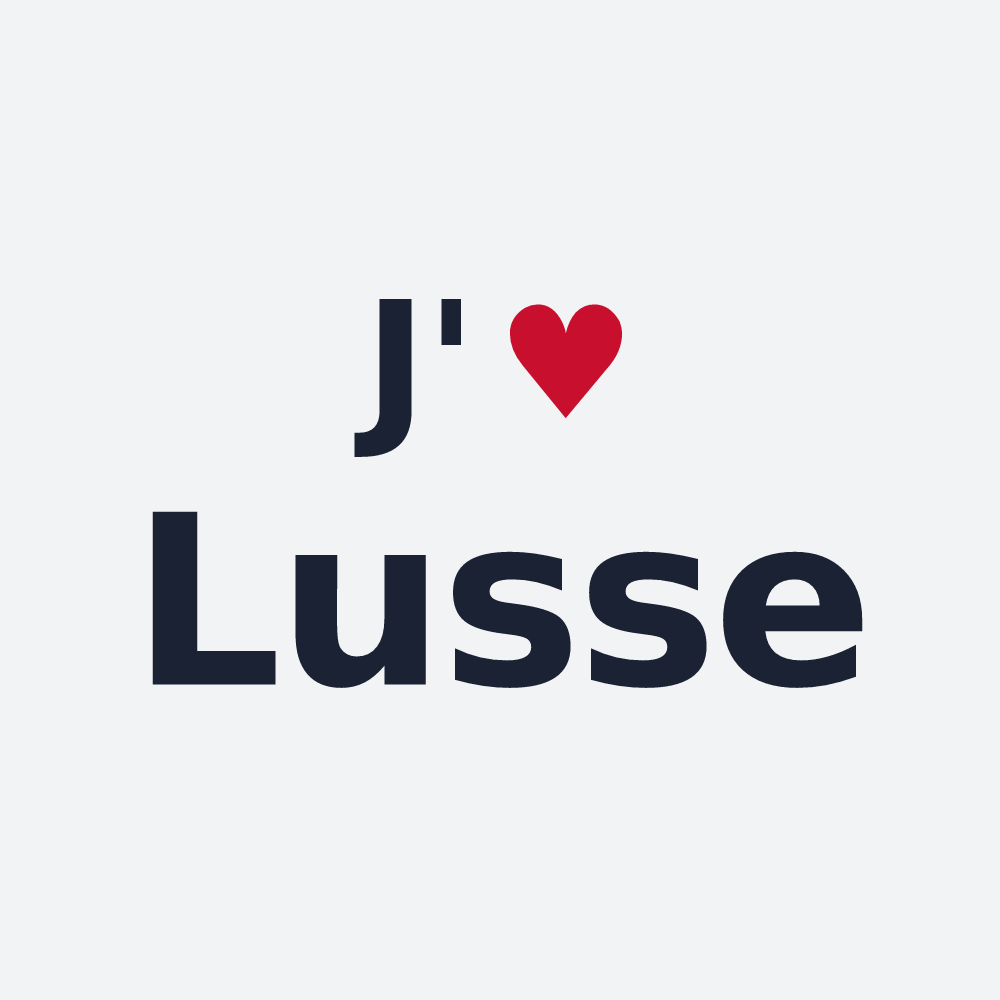 Poster personnalisé Lusse — design J'aime Lusse