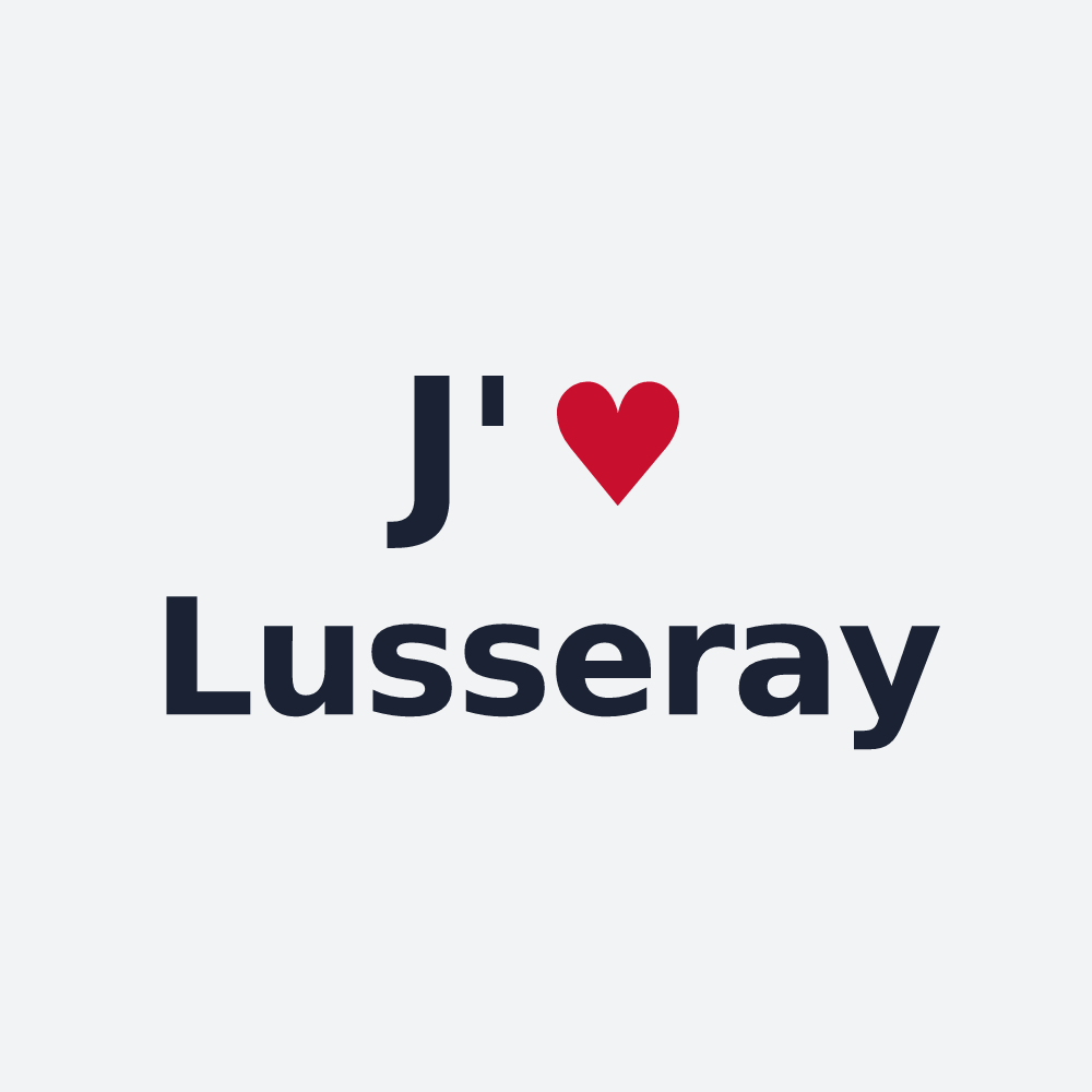 Poster personnalisé Lusseray — design J'aime Lusseray
