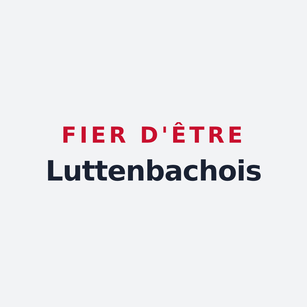 Poster « Fier d'être Luttenbachois » — design pour Luttenbach-près-Munster