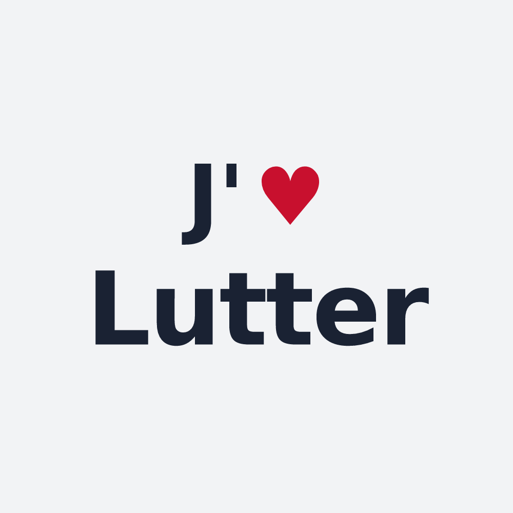 Poster personnalisé Lutter — design J'aime Lutter