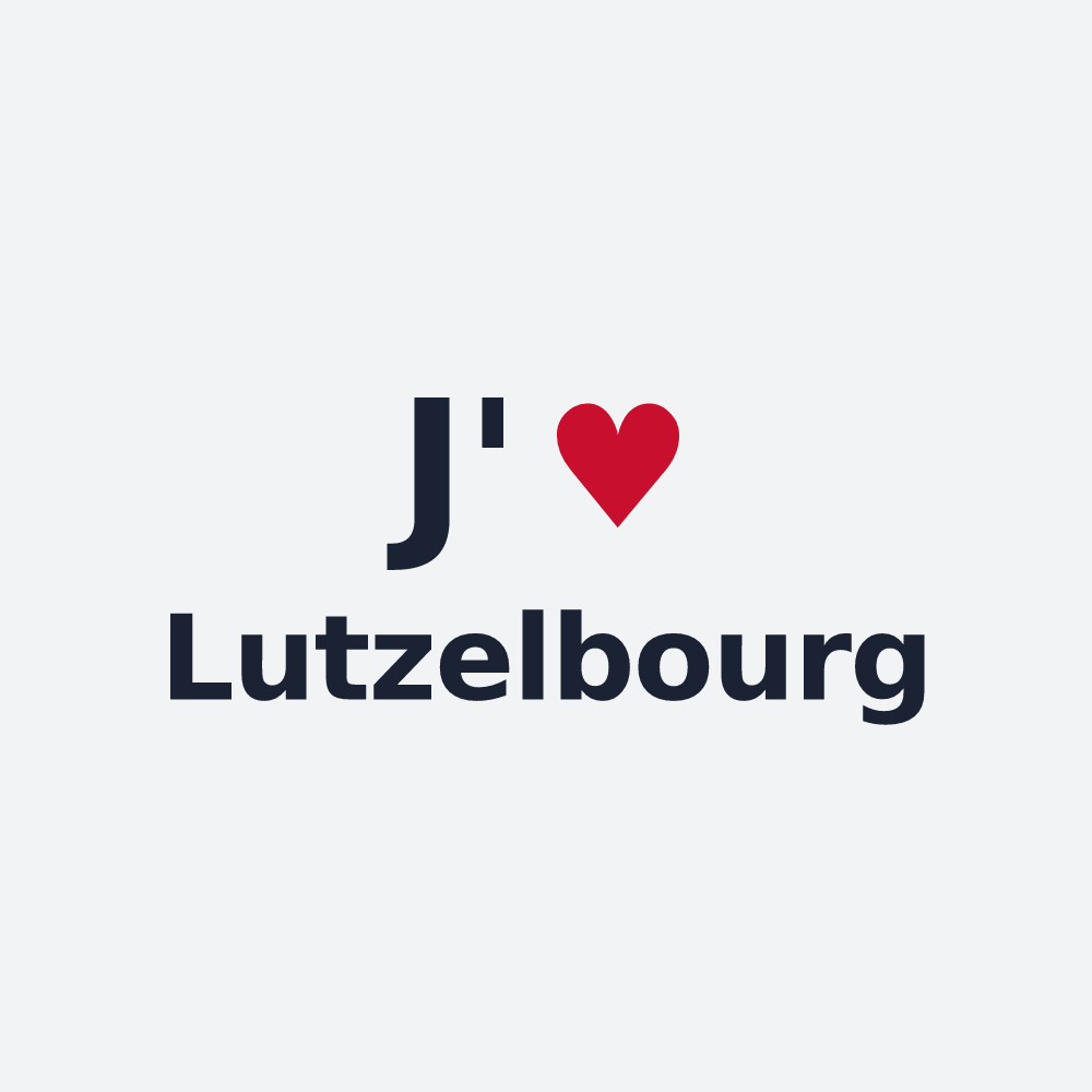 Poster personnalisé Lutzelbourg — design « J'aime Lutzelbourg » imprimé sur le poster