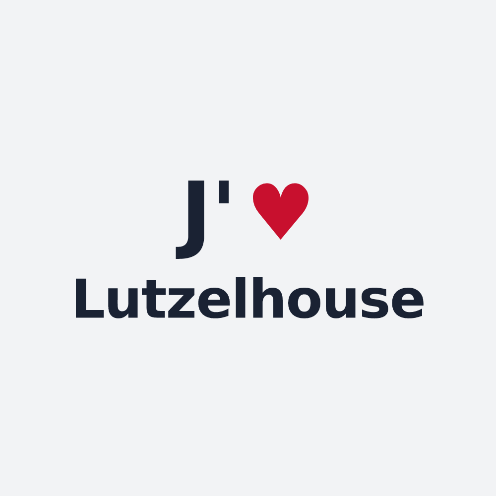 Poster personnalisé Lutzelhouse — design « J'aime Lutzelhouse » imprimé sur le poster