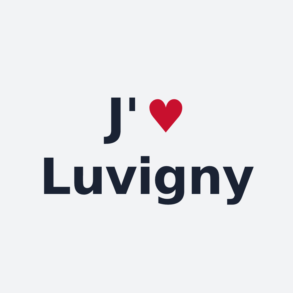 Poster personnalisé Luvigny — design J'aime Luvigny