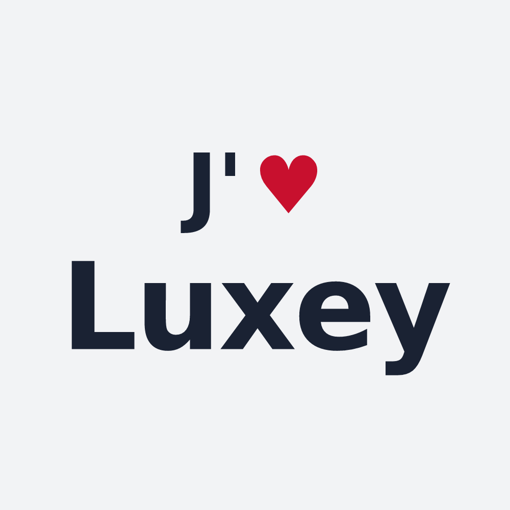 Poster personnalisé Luxey — design J'aime Luxey
