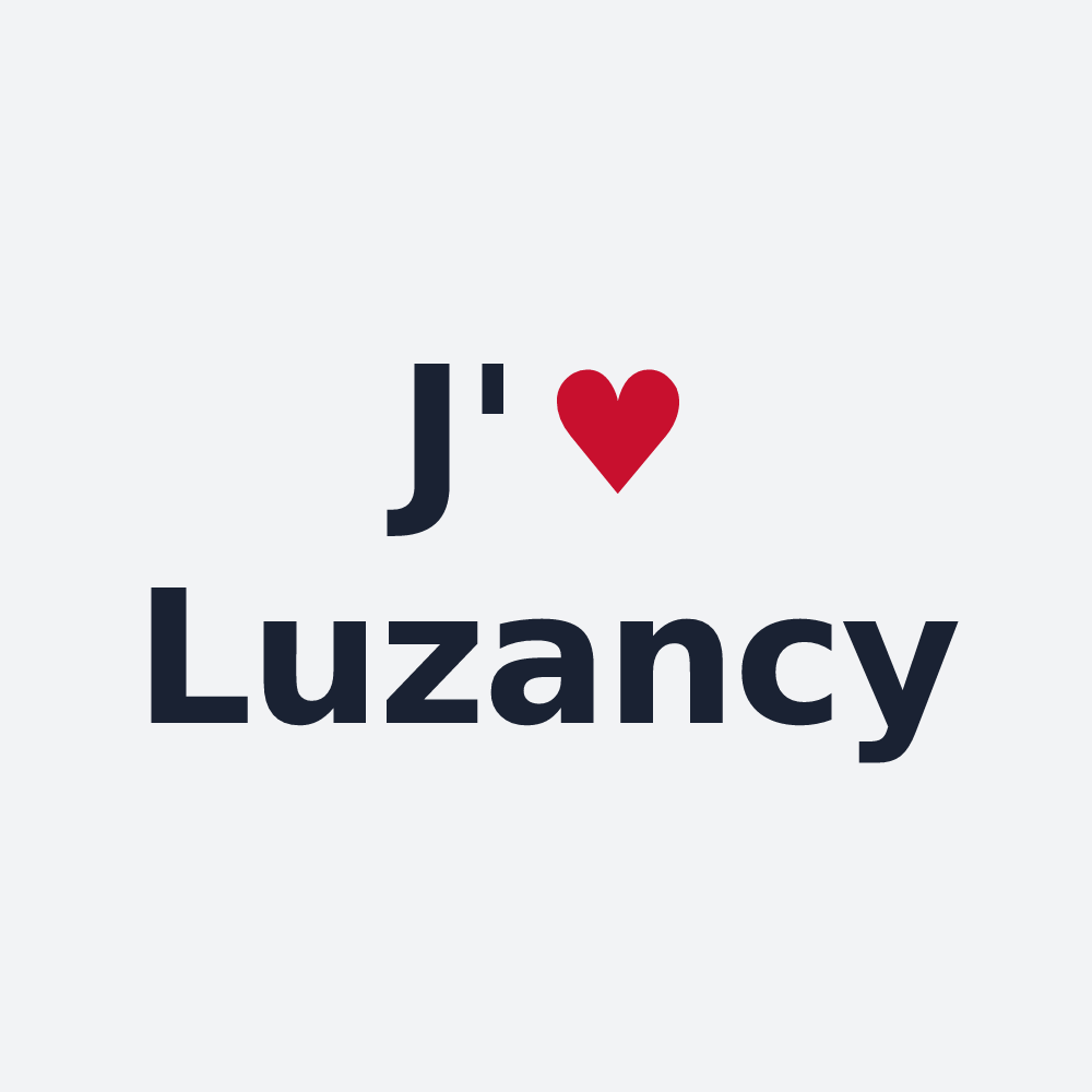 Poster personnalisé Luzancy — design J'aime Luzancy
