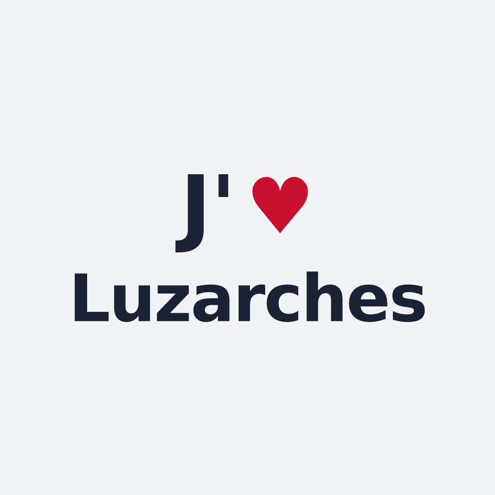 Poster personnalisé Luzarches — design J'aime Luzarches