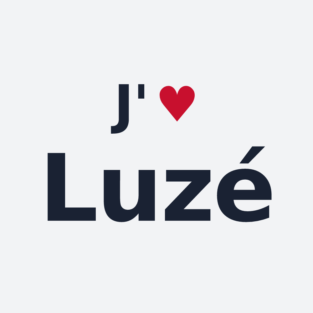 Poster personnalisé Luzé — design J'aime Luzé
