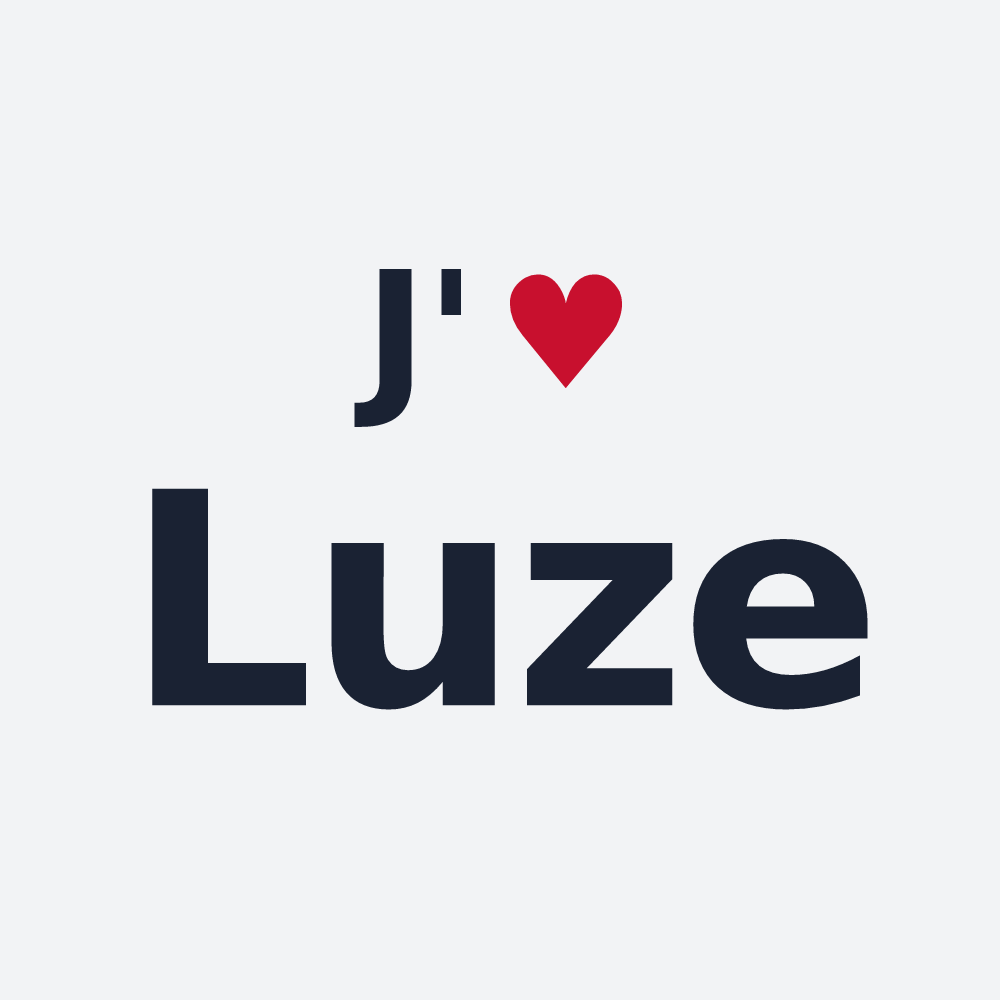 Poster personnalisé Luze — design J'aime Luze