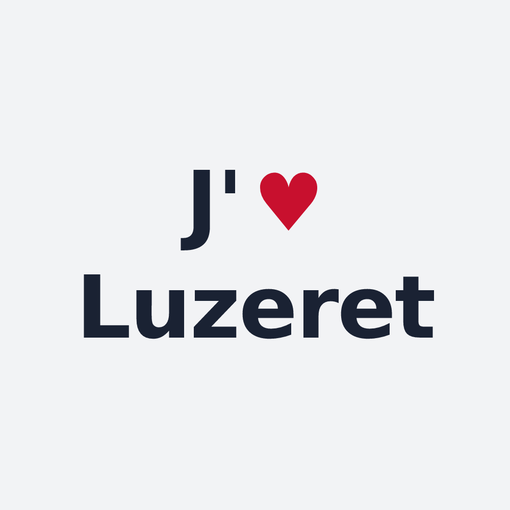 Poster personnalisé Luzeret — design J'aime Luzeret
