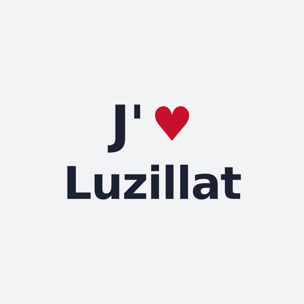Poster personnalisé Luzillat — design J'aime Luzillat