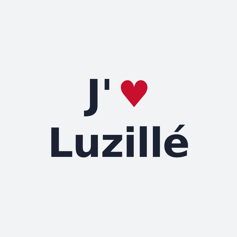 Poster personnalisé Luzillé — design J'aime Luzillé