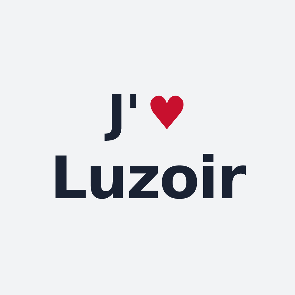 Poster personnalisé Luzoir — design J'aime Luzoir
