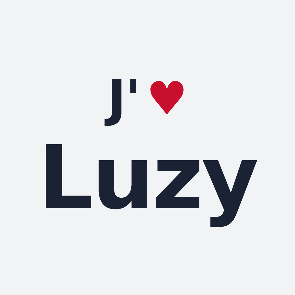 Poster personnalisé Luzy — design J'aime Luzy