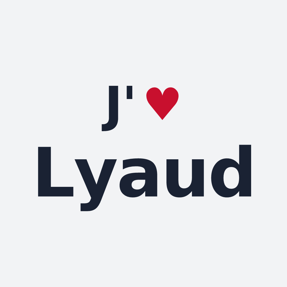Poster personnalisé Lyaud — design J'aime Lyaud