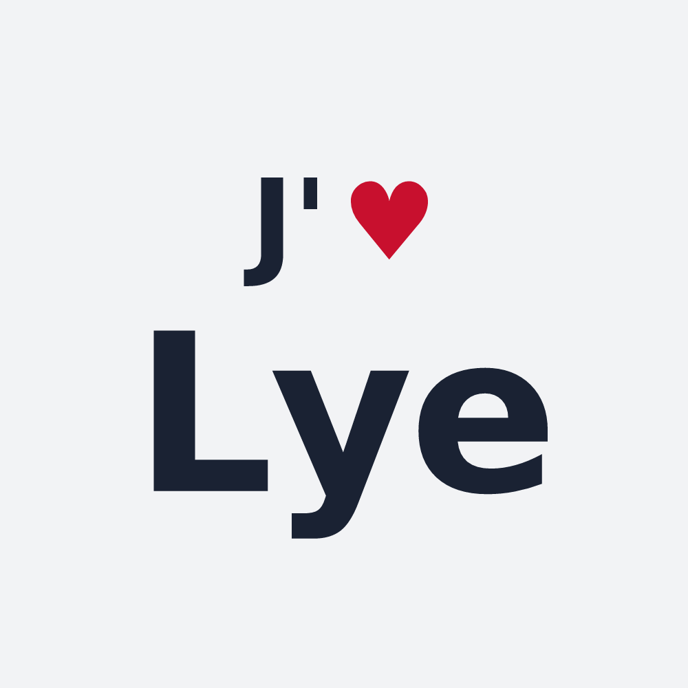 Poster personnalisé Lye — design J'aime Lye