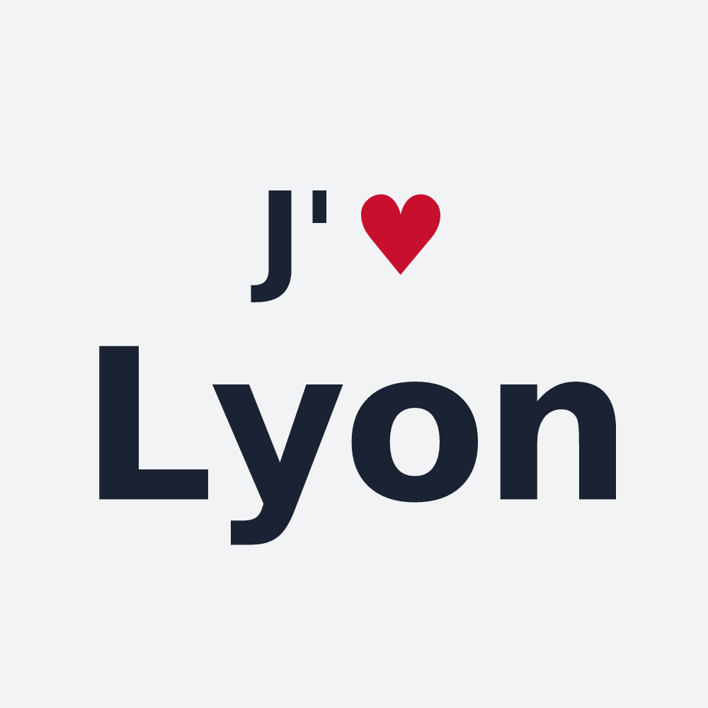 Poster personnalisé Lyon — design J'aime Lyon