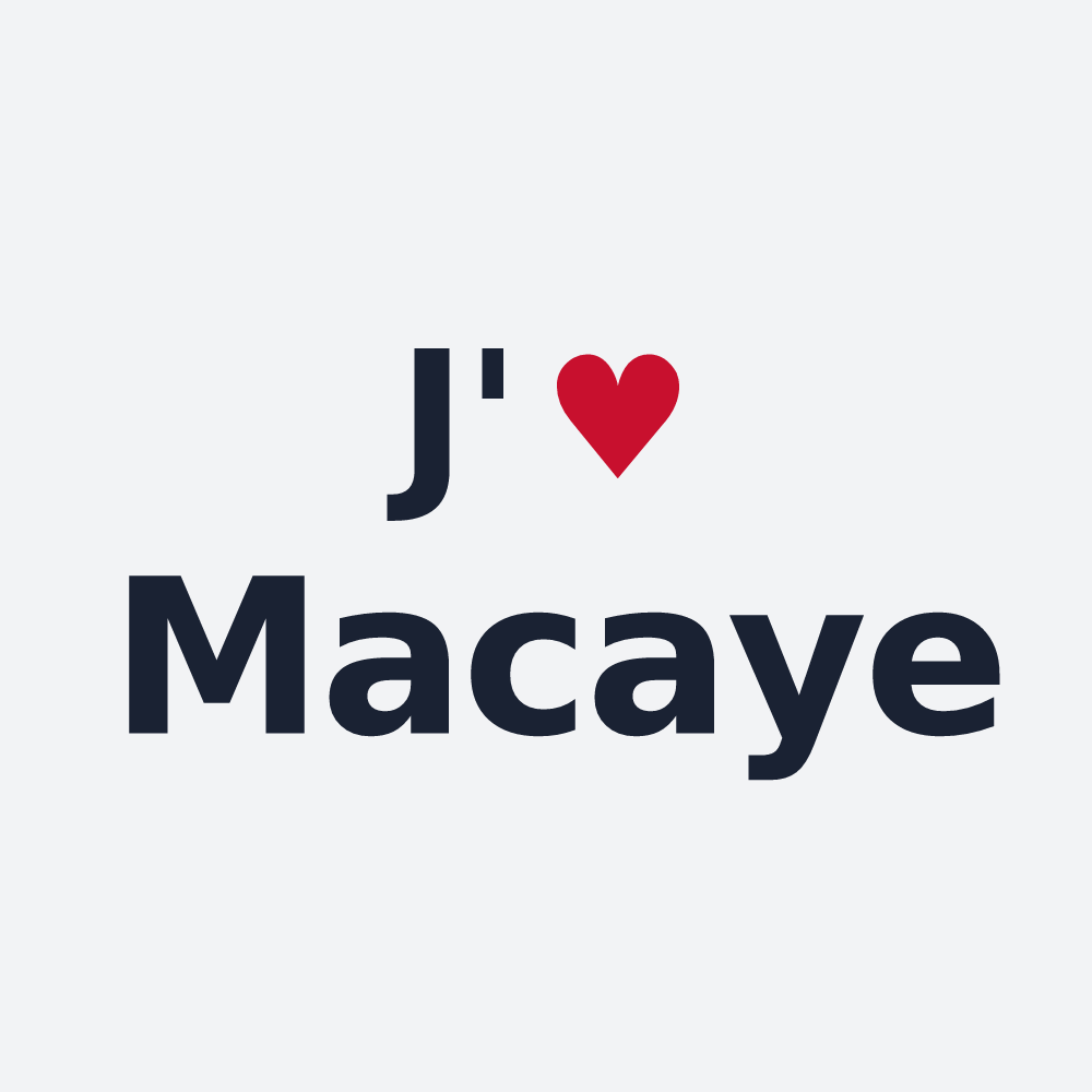 Poster personnalisé Macaye — design J'aime Macaye