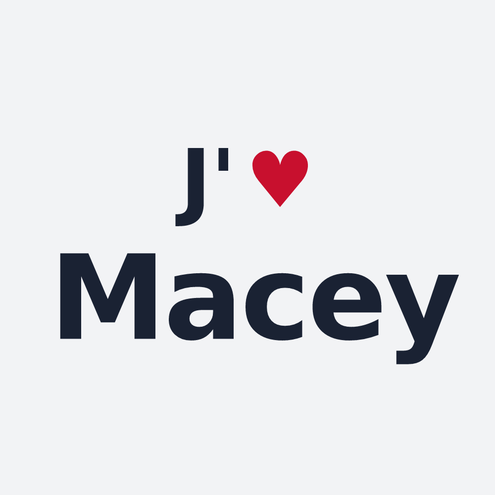 Poster personnalisé Macey — design J'aime Macey