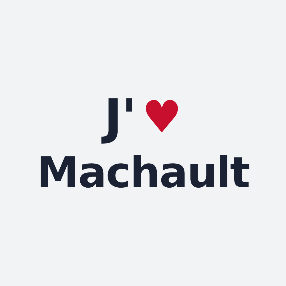 Poster personnalisé Machault — design J'aime Machault