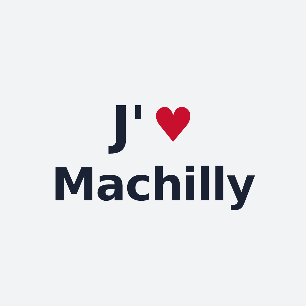 Poster personnalisé Machilly — design J'aime Machilly