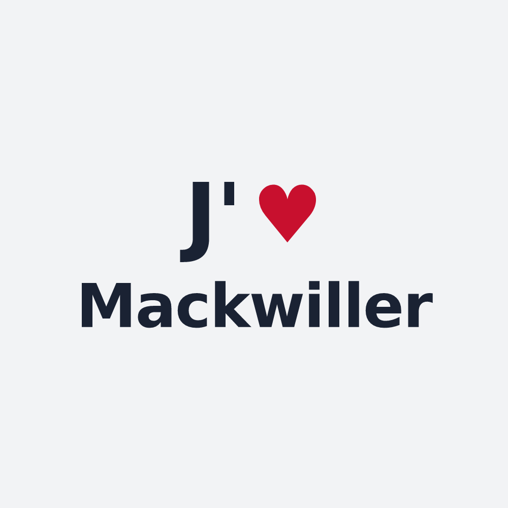 Poster personnalisé Mackwiller — design J'aime Mackwiller