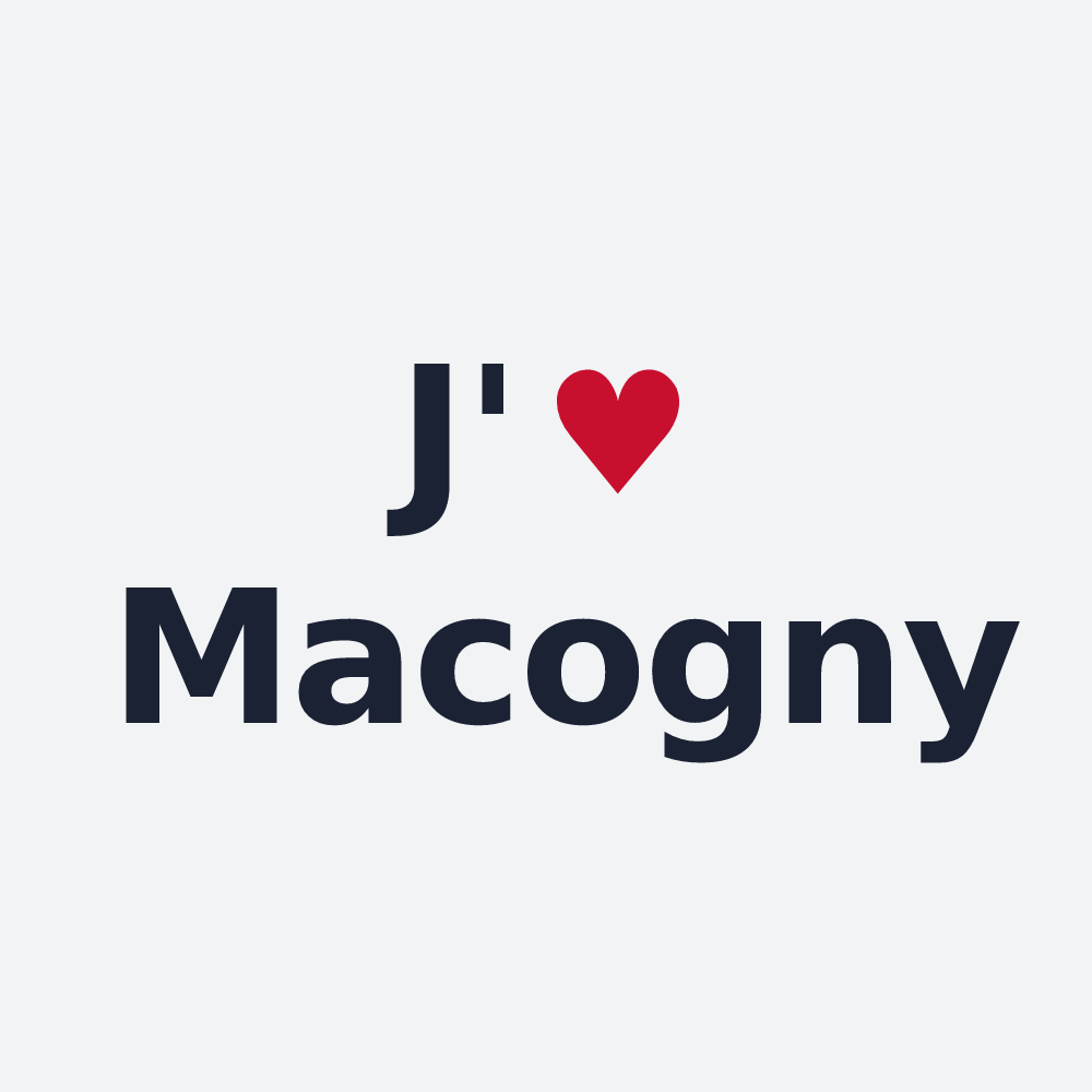 Poster personnalisé Macogny — design J'aime Macogny