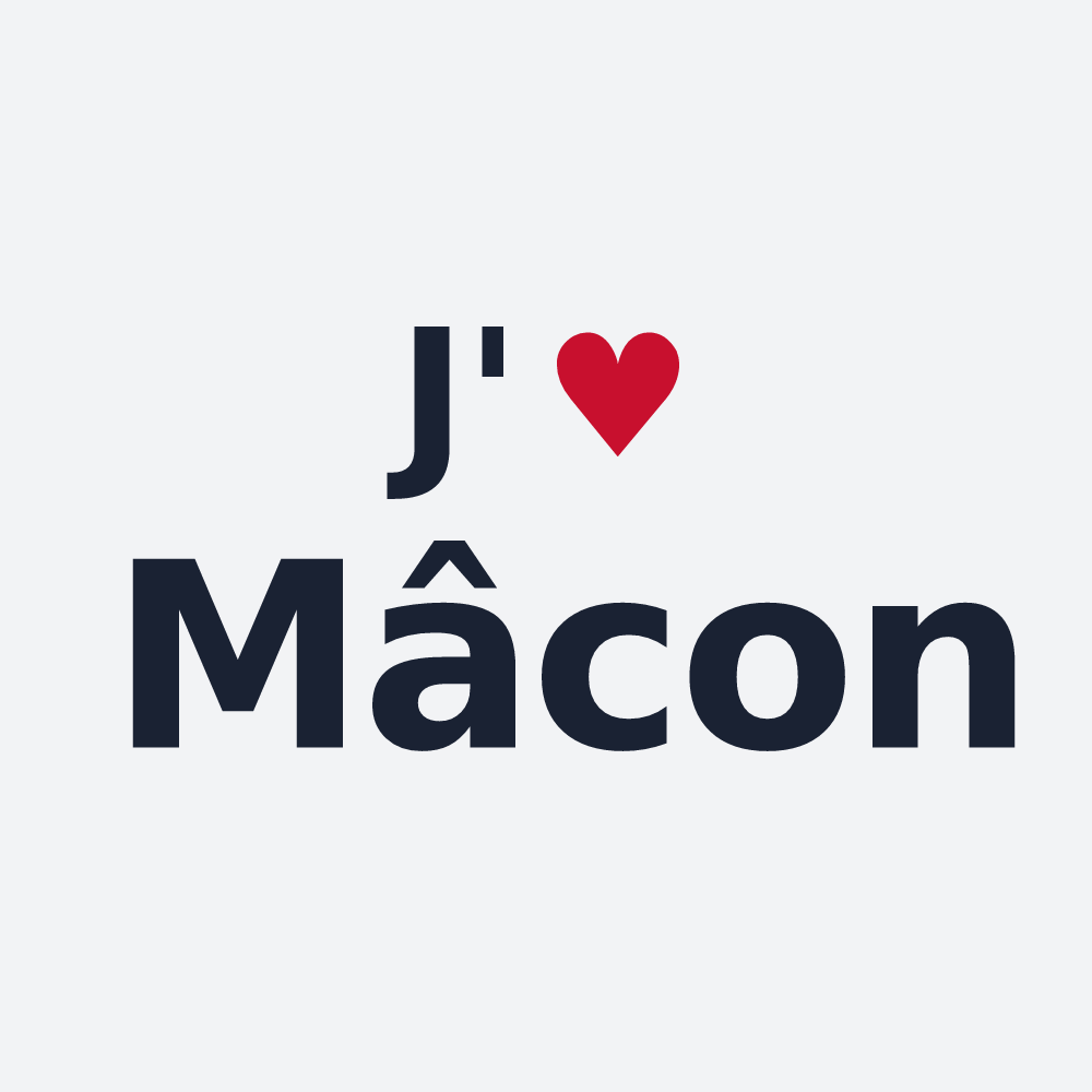 Poster personnalisé Mâcon — design J'aime Mâcon