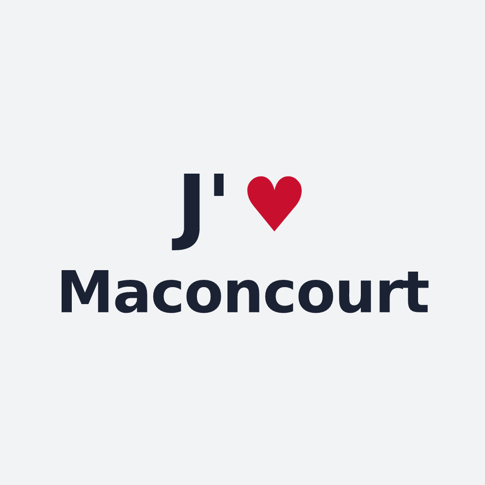 Poster personnalisé Maconcourt — design J'aime Maconcourt