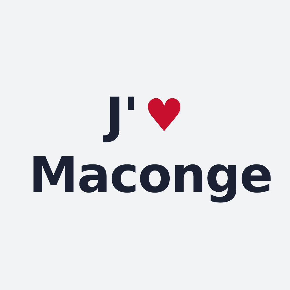 Poster personnalisé Maconge — design J'aime Maconge