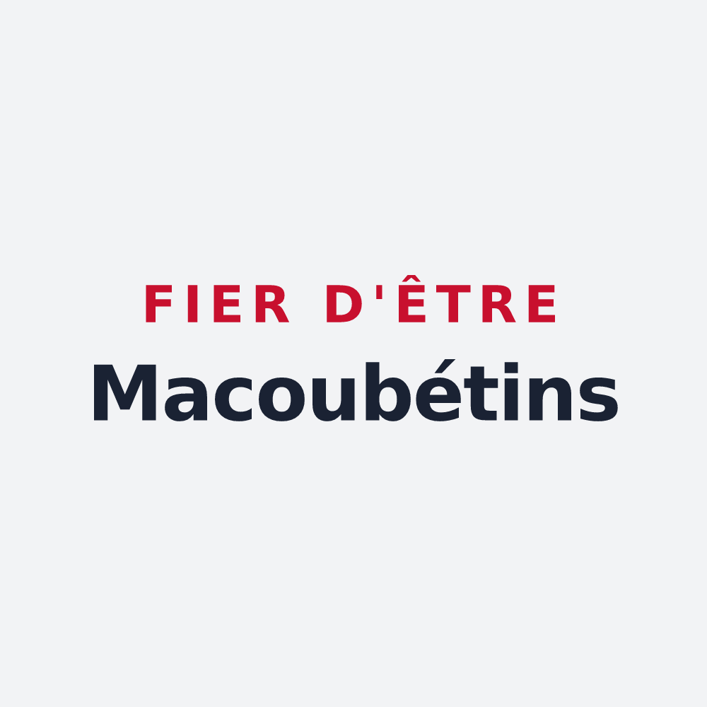 Poster « Fier d'être Macoubétins » — design pour Macouba