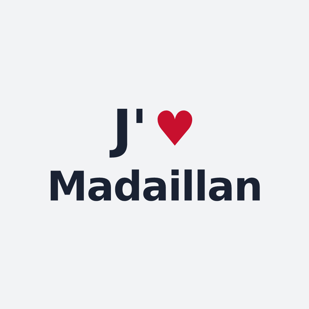 Poster personnalisé Madaillan — design J'aime Madaillan