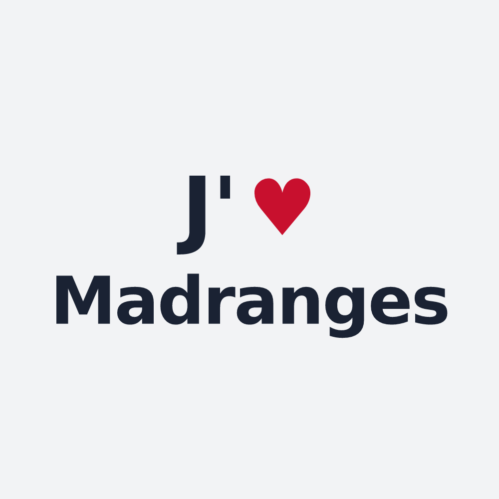 Poster personnalisé Madranges — design J'aime Madranges