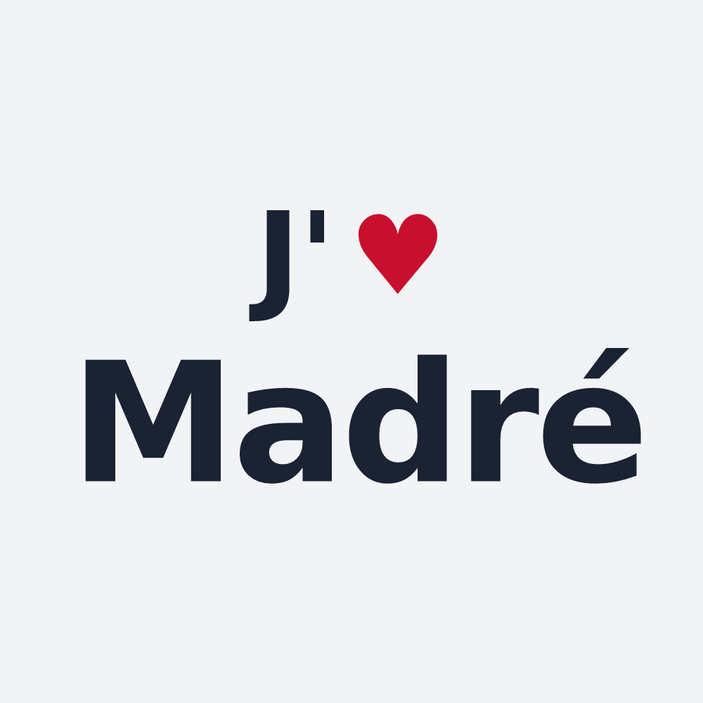 Poster personnalisé Madré — design J'aime Madré