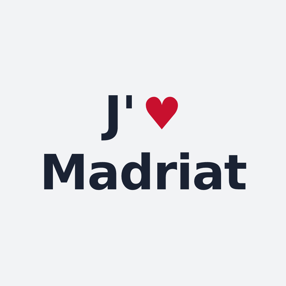 Poster personnalisé Madriat — design J'aime Madriat