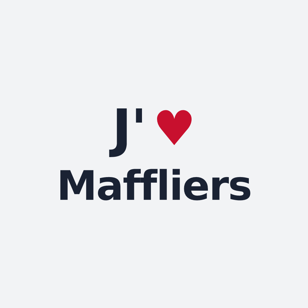 Poster personnalisé Maffliers — design « J'aime Maffliers » imprimé sur le poster