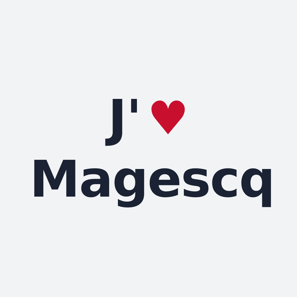 Poster personnalisé Magescq — design J'aime Magescq