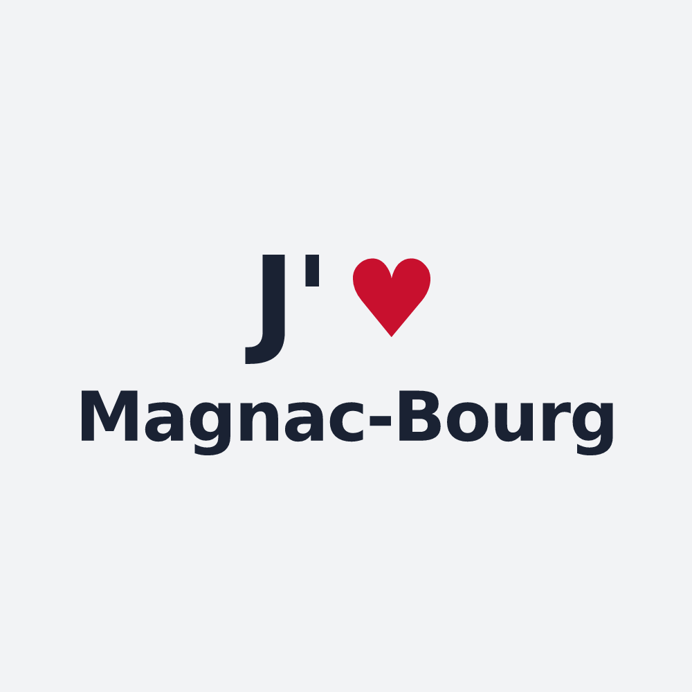 Poster personnalisé Magnac-Bourg — design J'aime Magnac-Bourg