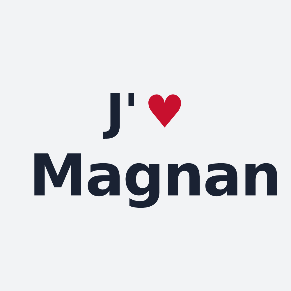 Poster personnalisé Magnan — design J'aime Magnan