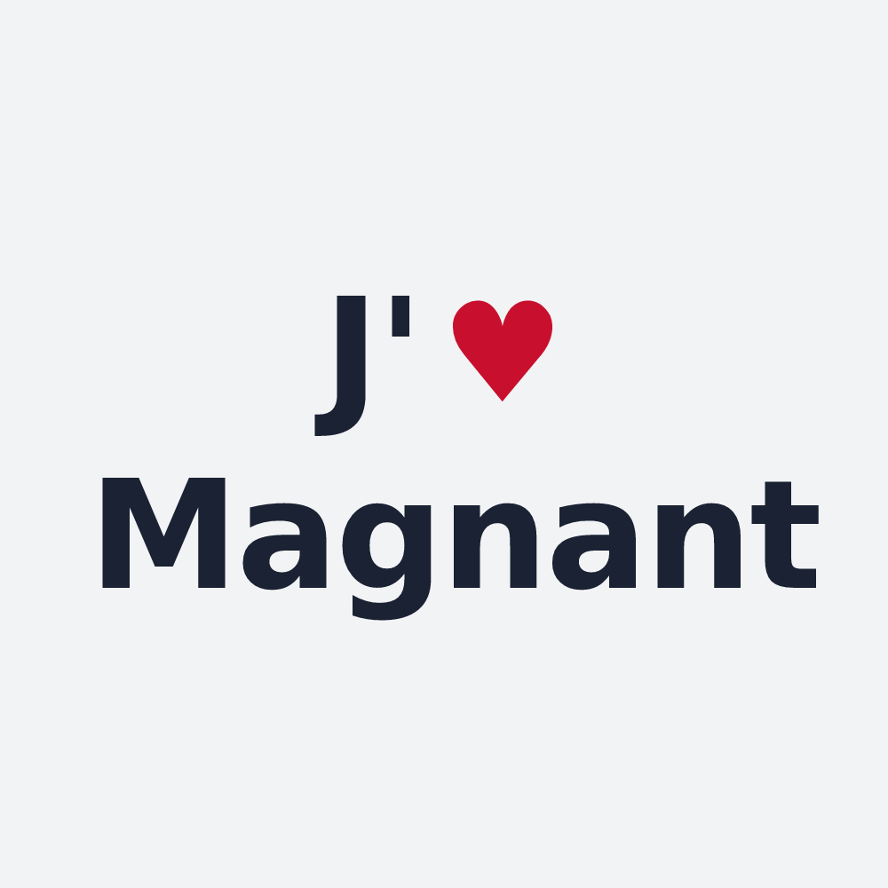 Poster personnalisé Magnant — design J'aime Magnant