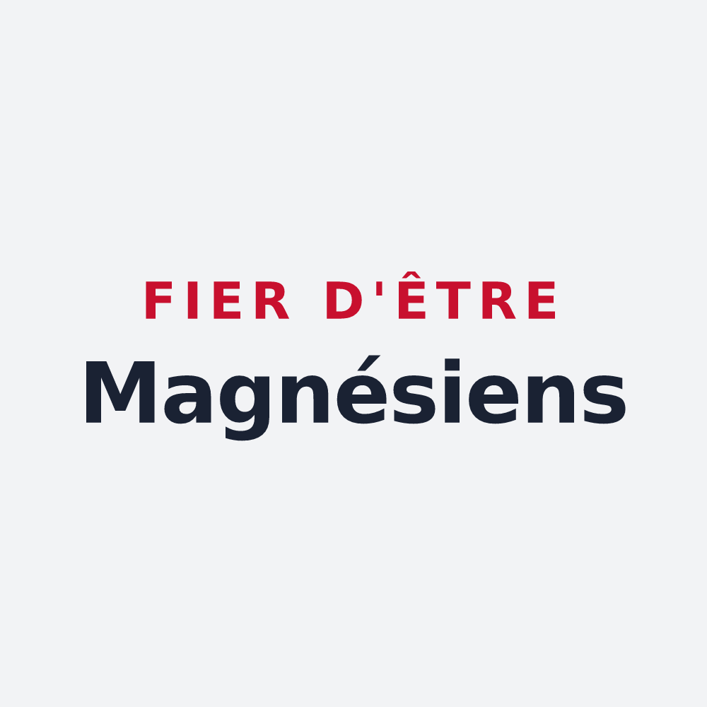 Poster « Fier d'être Magnésiens » — design pour Magné