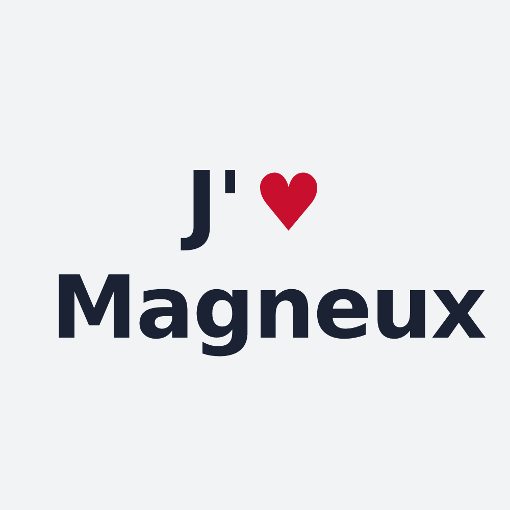 Poster personnalisé Magneux — design J'aime Magneux