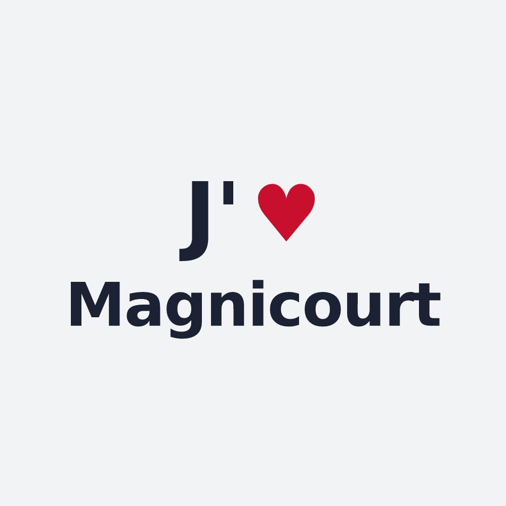 Poster personnalisé Magnicourt — design « J'aime Magnicourt » imprimé sur le poster