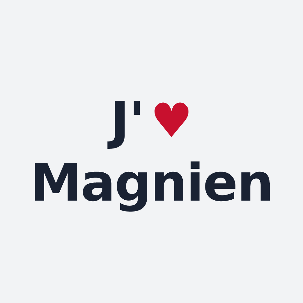 Poster personnalisé Magnien — design J'aime Magnien