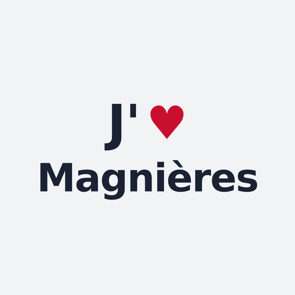 Poster personnalisé Magnières — design « J'aime Magnières » imprimé sur le poster