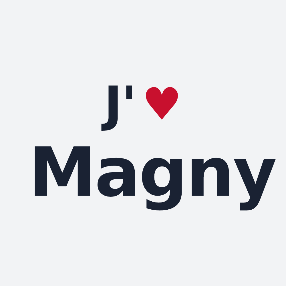 Poster personnalisé Magny — design J'aime Magny