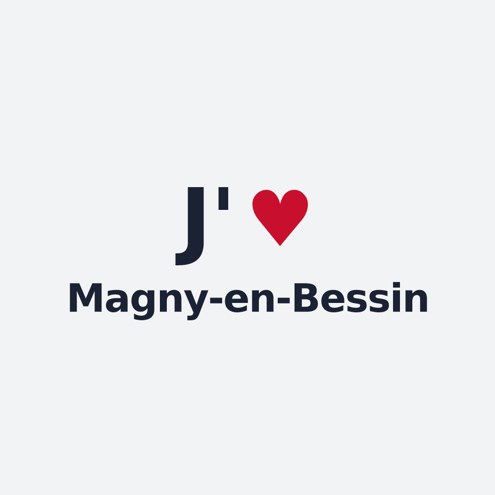 Poster personnalisé Magny-en-Bessin — design J'aime Magny-en-Bessin